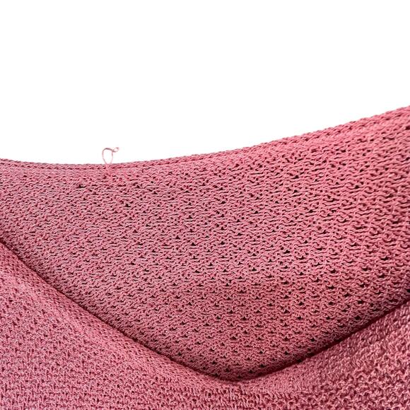 Eileen Fisher Sweater Top Womens S Pink Fine Gauge Crochet Italian Yarn Coastal - Picture 5 of 14